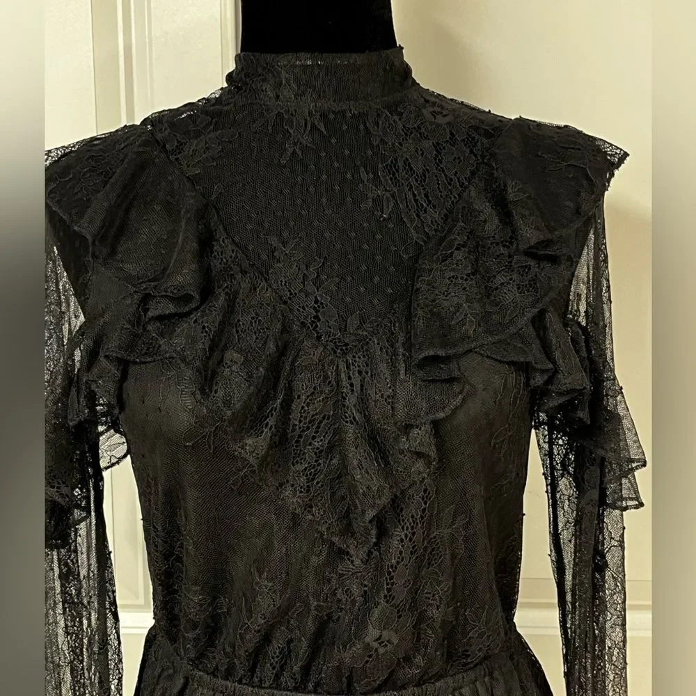 Express Ruffle Lace Top - Picture 3 of 7